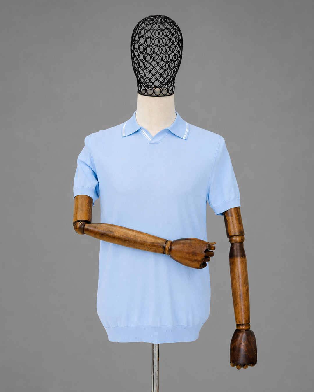 DRN TSHRT 127018 MİNİMAL ÇİZGİ DETAYLI POLO YAKA TİŞÖRT