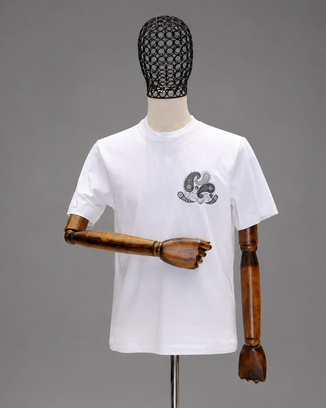 DRN TSHRT 502342 PAISLEY DETAYLI BİSİKLET YAKA
