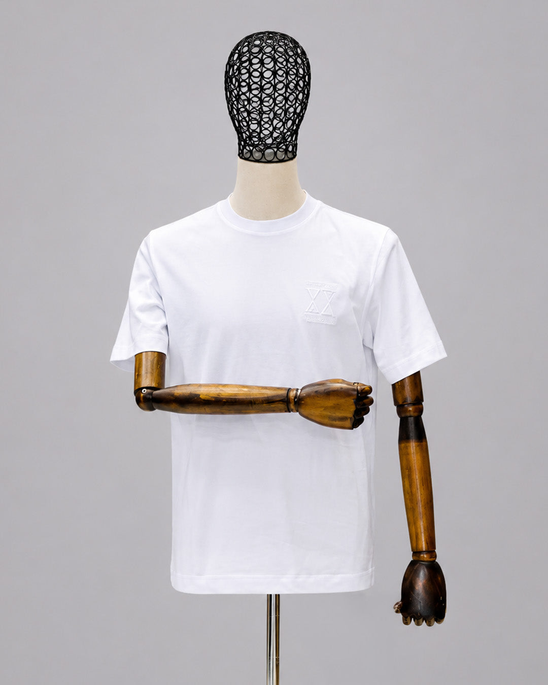 DRN TSHRT 502347 KABARTMA LOGO DETAYLI BİSİKLET YAKA