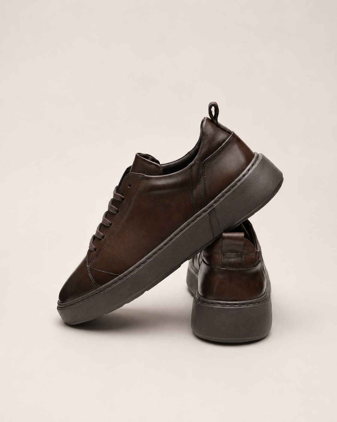 DRN AYK 063 NOIR DERİ SNEAKER