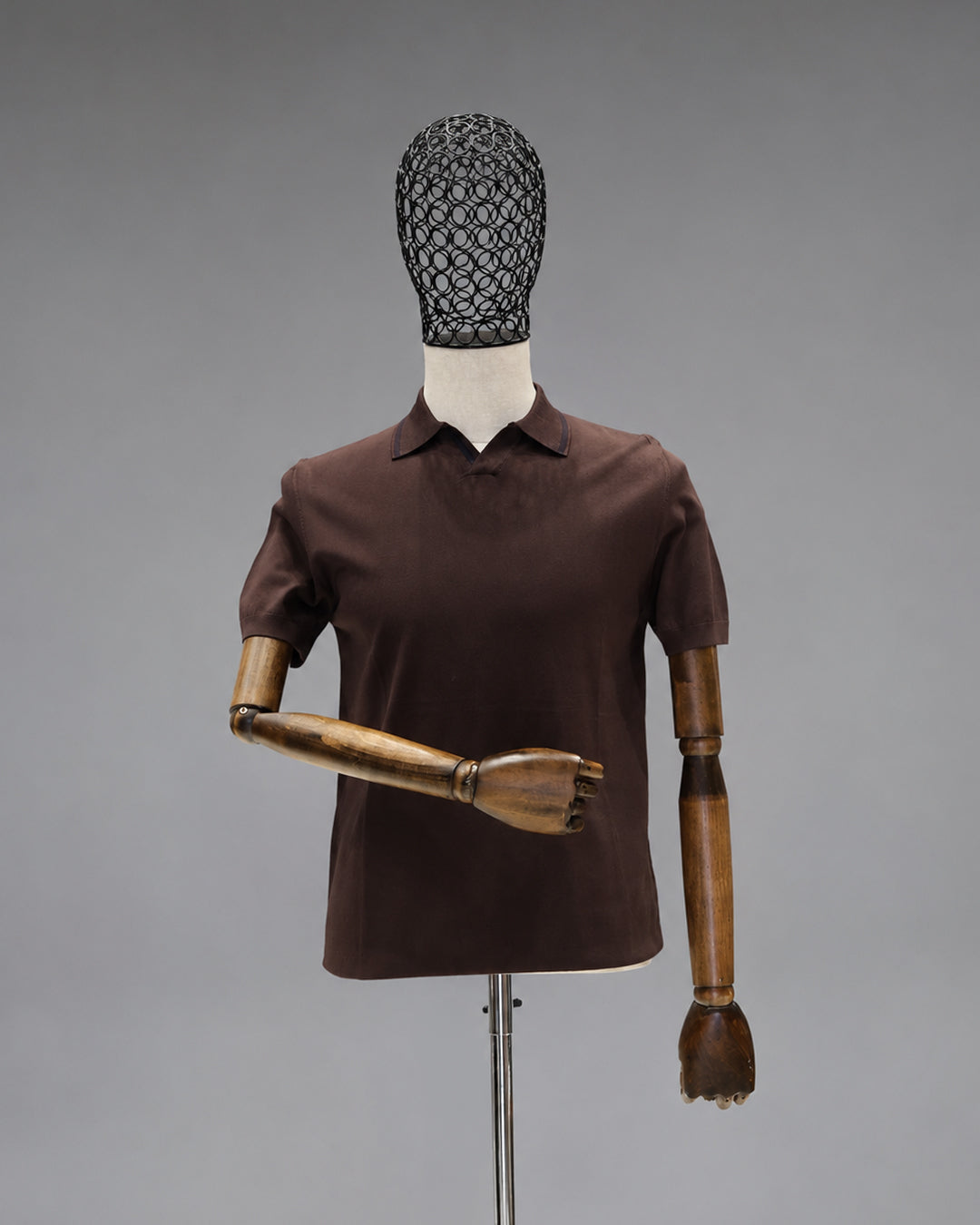 DRN TSHRT 127018 MİNİMAL ÇİZGİ DETAYLI POLO YAKA TİŞÖRT