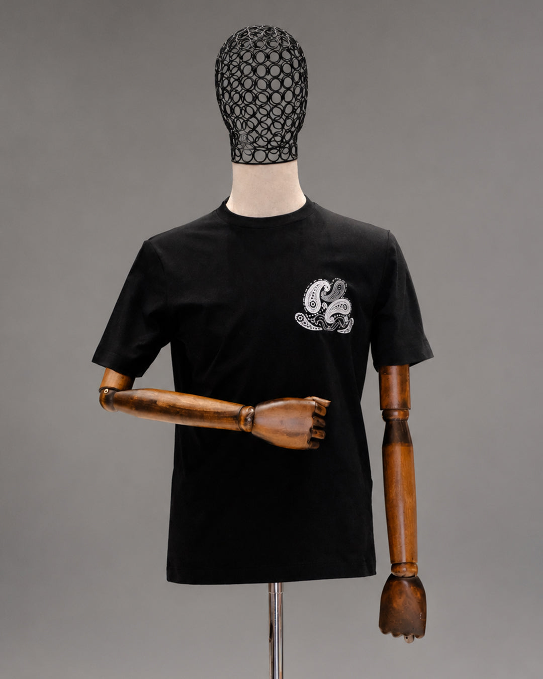 DRN TSHRT 502342 PAISLEY DETAYLI BİSİKLET YAKA