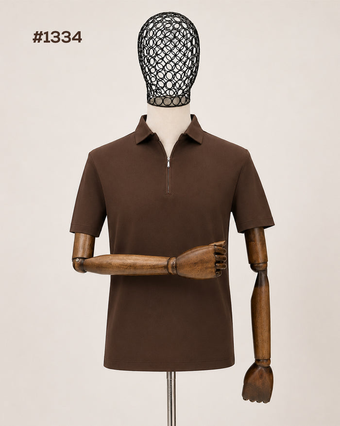 DRN TSHRT 1334 FERMUAR DETAYLI POLO YAKA