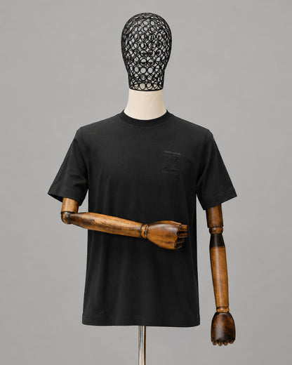 DRN TSHRT 502347 KABARTMA LOGO DETAYLI BİSİKLET YAKA