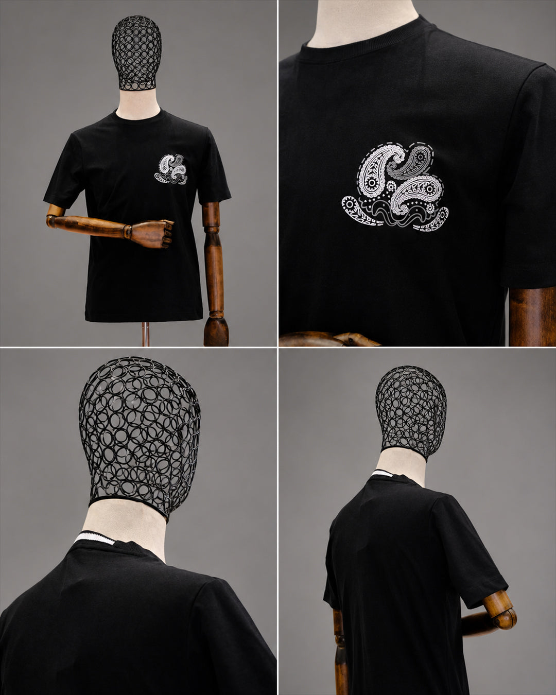 DRN TSHRT 502342 PAISLEY DETAYLI BİSİKLET YAKA