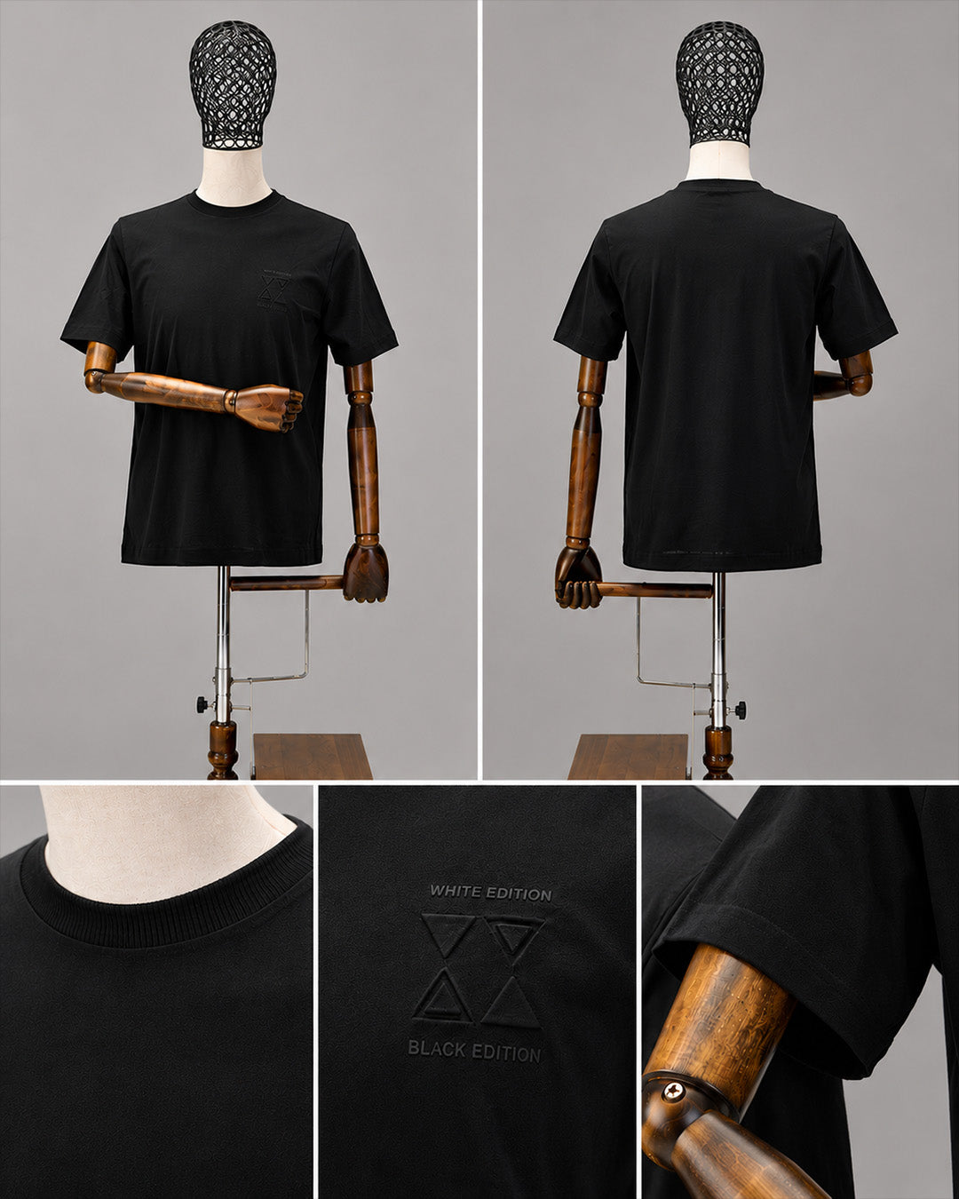 DRN TSHRT 502347 KABARTMA LOGO DETAYLI BİSİKLET YAKA