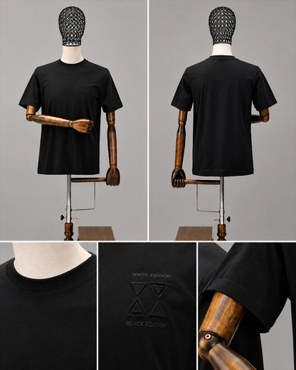 DRN TSHRT 502347 KABARTMA LOGO DETAYLI BİSİKLET YAKA