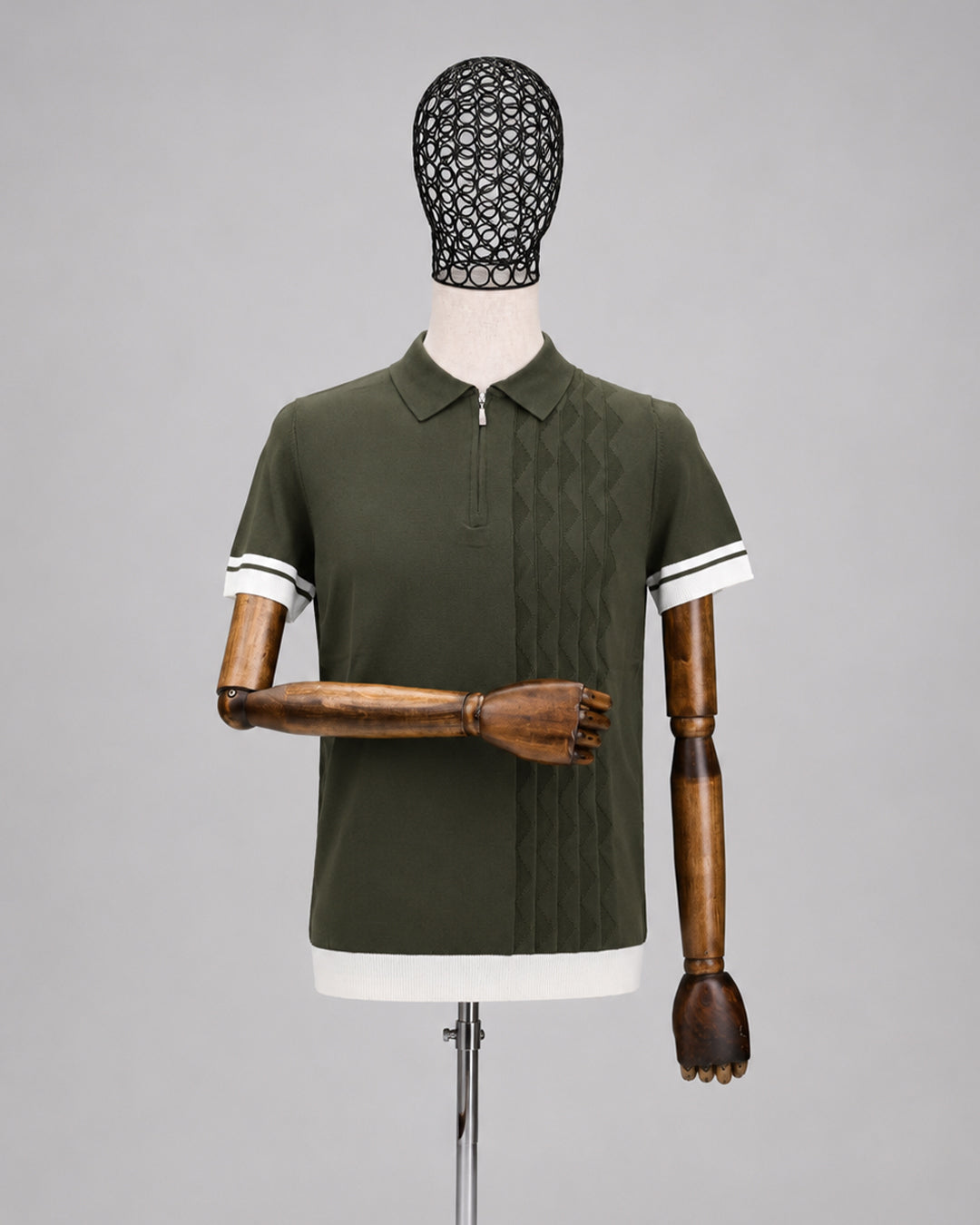 DRN TSHRT 1706 FERMUARLI POLO YAKA TRİKO